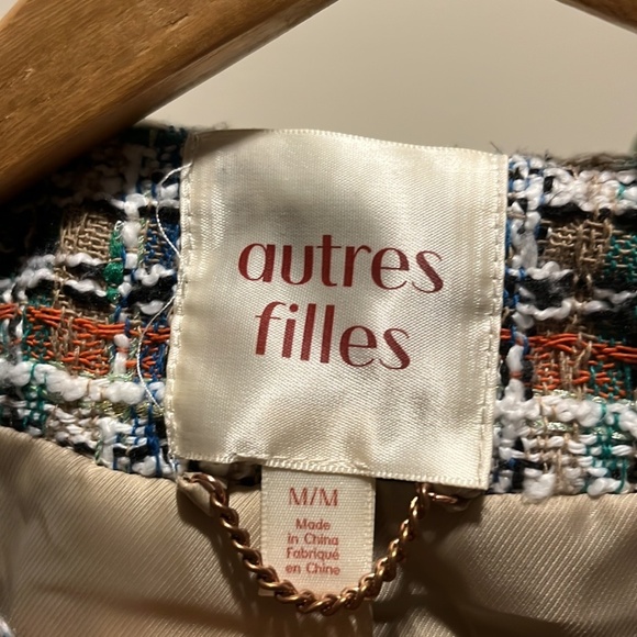 Autres Filles Tweed Button Up Crop Blazer - Picture 2 of 5